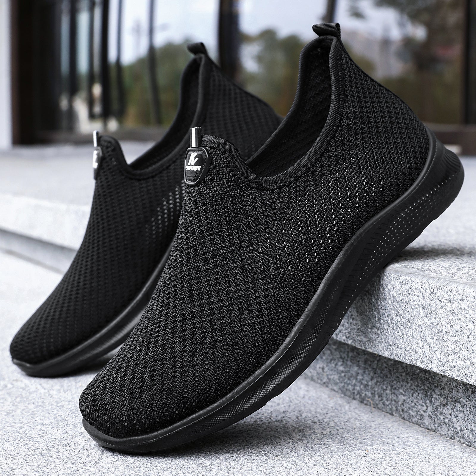 Damen Sportliche Knit-Sneaker mit atmungsaktivem Obermaterial R&B