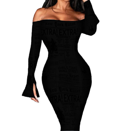 Damen Off-Shoulder Minikleid mit figurbetontem Schnitt und raffinierten Rüschen R&B
