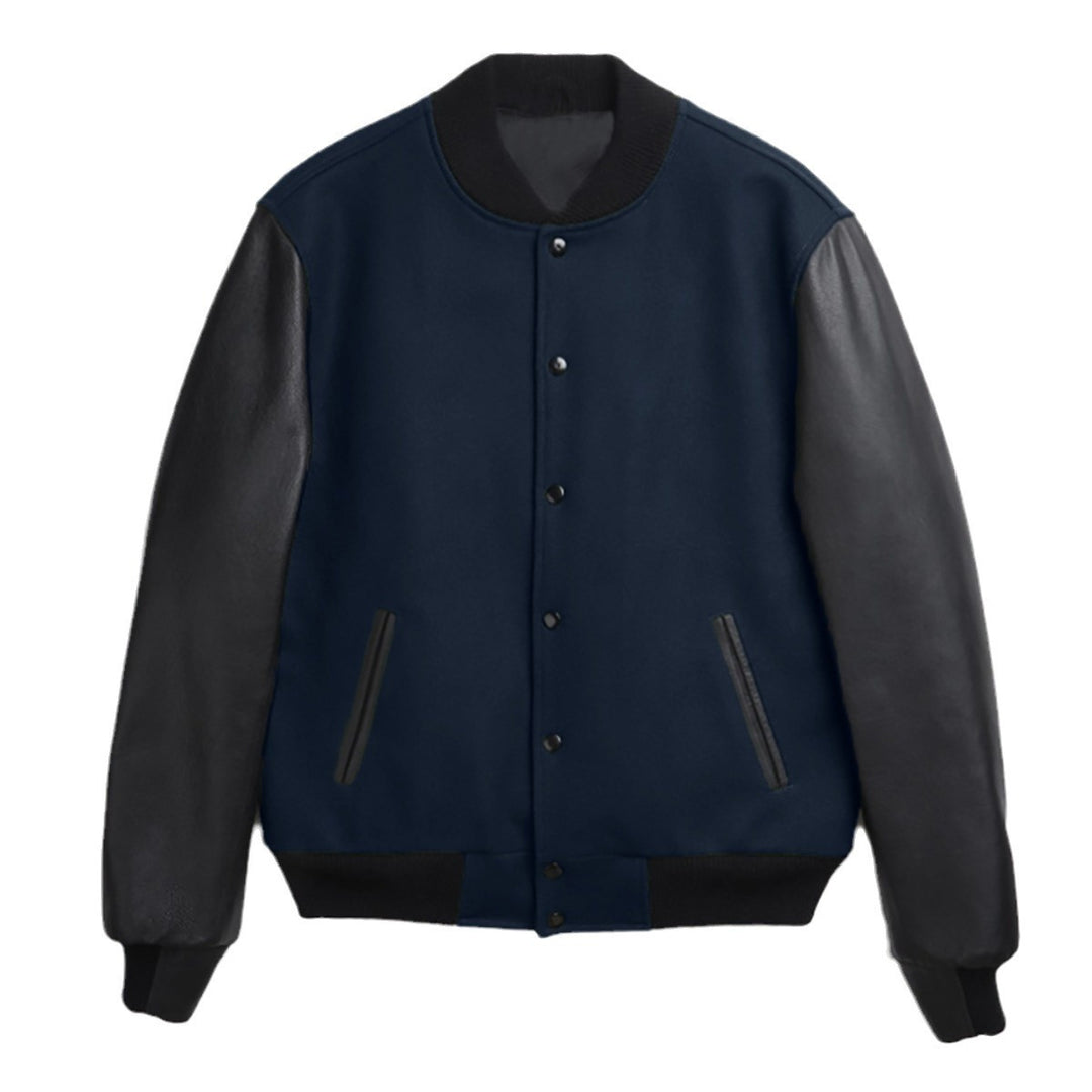 Damen trendige Baseballjacke mit ärmeln und praktischen Eingrifftaschen R&B