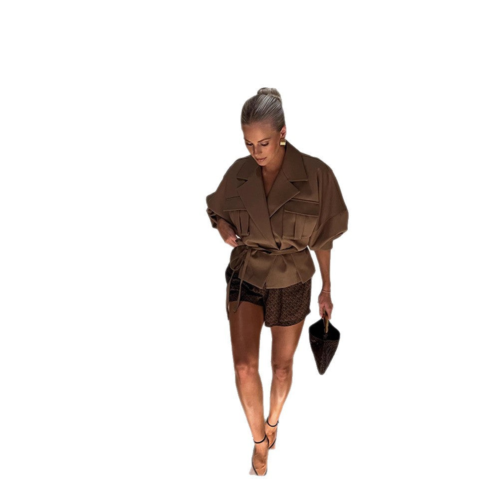 Damen Oversized Janker aus hochwertigem Stoff R&B