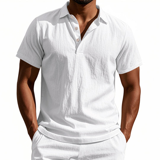 Herren Poloshirt mit atmungsaktiver Struktur und klassischem Kragen R&B