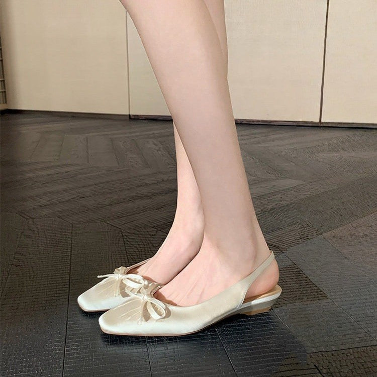 Damen Sling-Ballerinas mit dekorativem Schleifenakzent und komfortablem Fußbett R&B