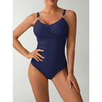 Damen Einteiler Badeanzug mit raffinierten Schmuckdetails und figurformendem Design R&B
