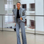 Damen Strukturierte Jacke mit sculpturalen Ärmeln R&B