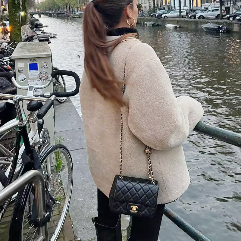 Damen Oversized Teddyjacke R&B