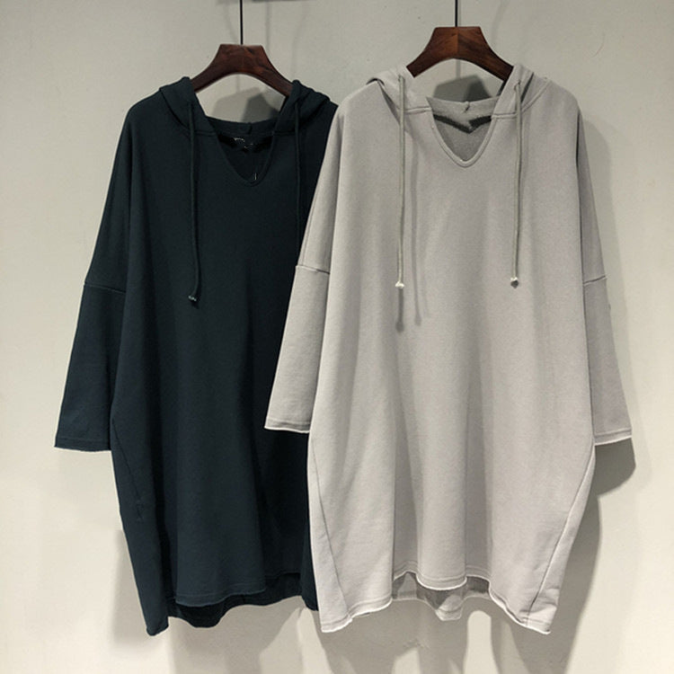 Damen Hoodie-Kleid mit großzügigem Schnitt und Kapuze