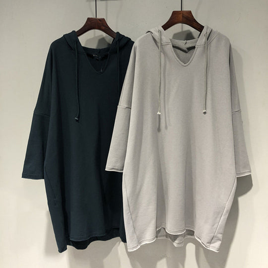 Damen Hoodie-Kleid mit großzügigem Schnitt und Kapuze R&B