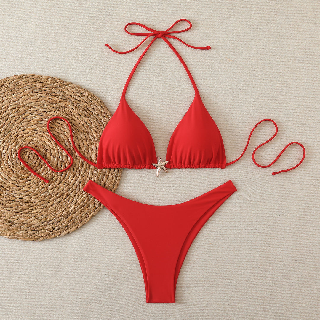 Damen Triangel-Bikini mit modischem Stern-Detail R&B