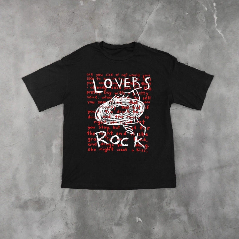 Damen Grafik T-Shirt mit kreativem Schriftzug und lässigem Schnitt R&B
