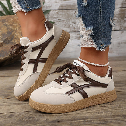 Damen Sneakers im Retro-Design mit hochwertiger Schnürung R&B
