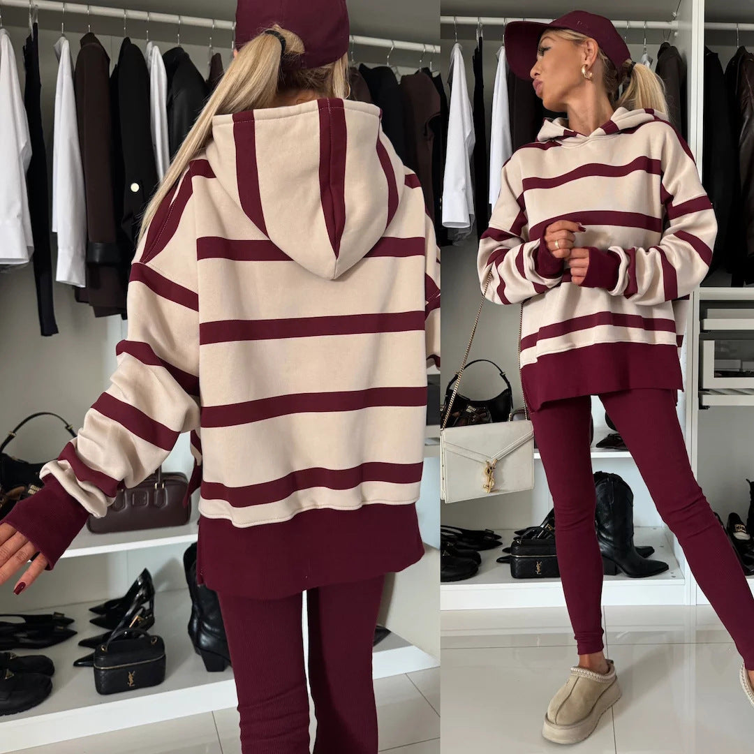 Damen gemütlicher Hoodie mit Leopardenmuster