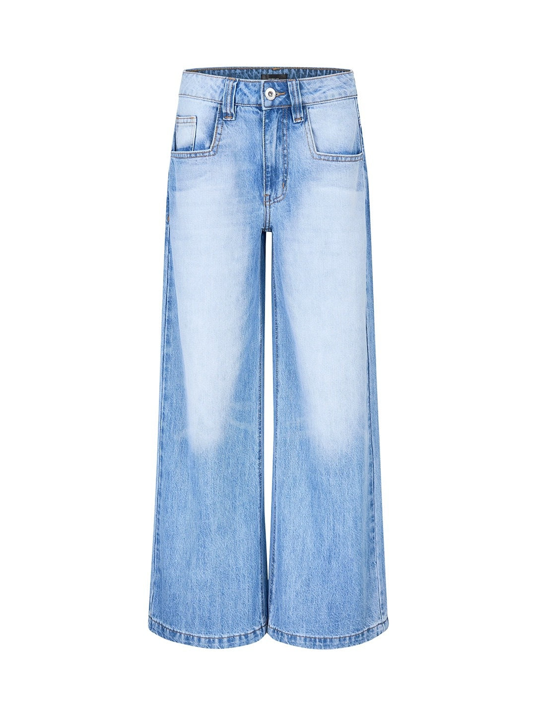 Damen Weite Denim-Hose mit modischem Ombre-Effekt und lässigem Schnitt R&B