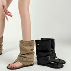 Damen Sandalen mit innovativem Wickeldesign und praktischem Riemchenverschluss R&B
