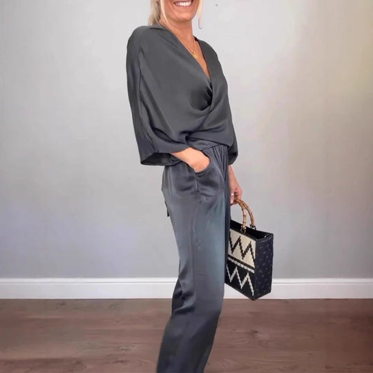 Damen elegantes und bequemes Jumpsuit Set R&B