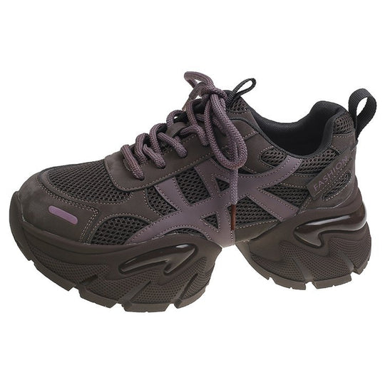 Damen modische Sneakers mit atmungsaktivem Mesh-Obermaterial und robustem Sohlenprofil R&B