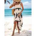 R&B | Bedrucktes Brustwickelkleid im Urlaubsstil