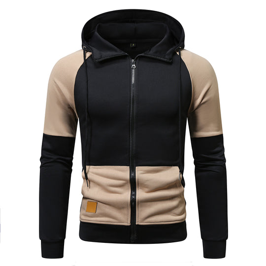 Herren sportlicher Kapuzenpullover mit einzigartigem Farbblock-Design R&B