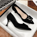 Damen Elegante Pumps mit Druckknopfdetail und schickem Blockabsatz R&B