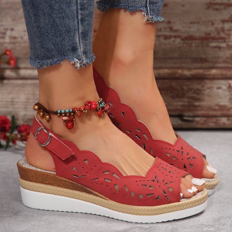Damen Hochhackige Sandalen mit atmungsaktiven Cut-Outs R&B