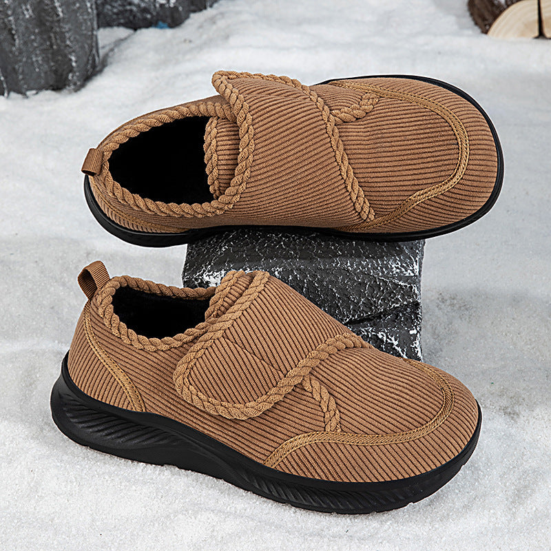 Damen Bequeme Slip-On Sneakers mit elastischem Klettverschluss R&B
