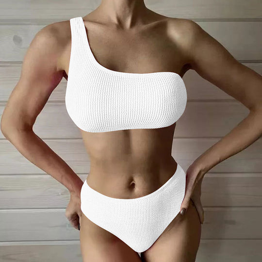 Damen Einseitiger Bikini mit hoch geschnittenem Schnitt R&B