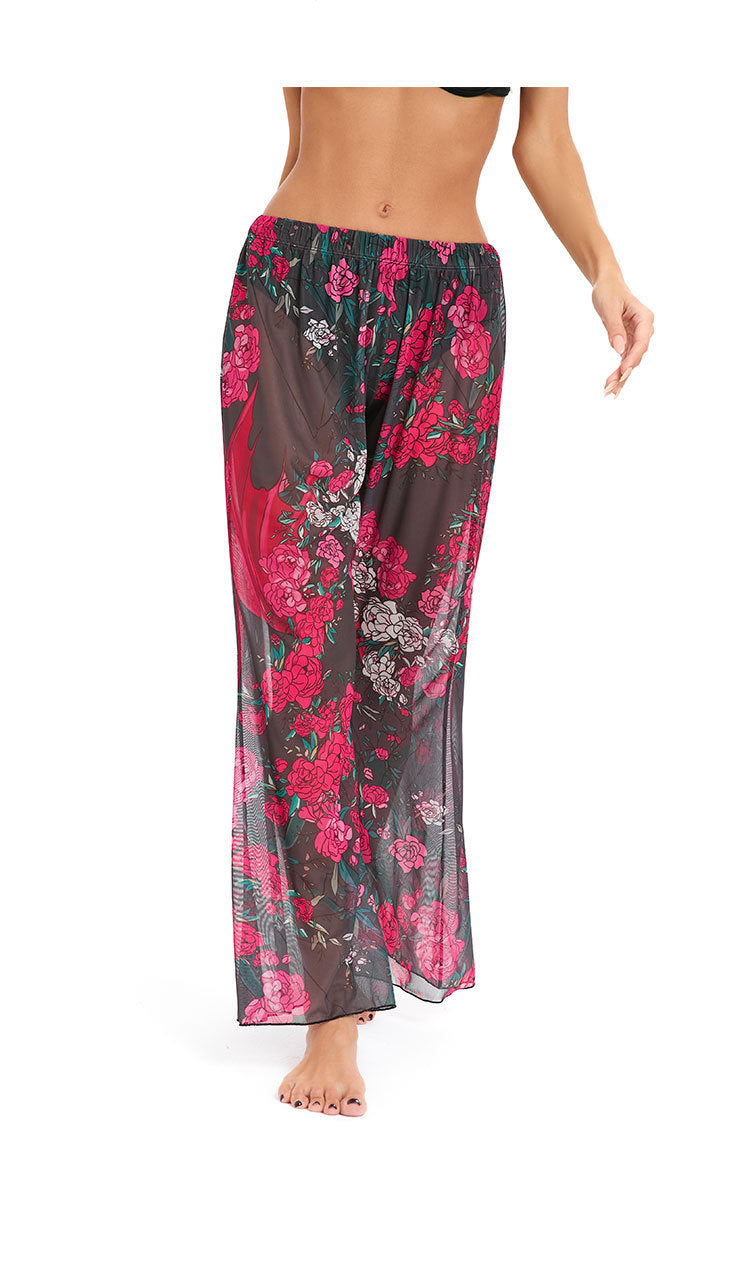 Damen Leggings aus luftiger, transparenter Stoffqualität mit exotischem Muster R&B