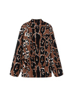 Damen lässiger Animal-Print Pullover R&B