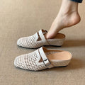 Damen Clogs mit modischem Geflecht und verstellbarem Riemen R&B
