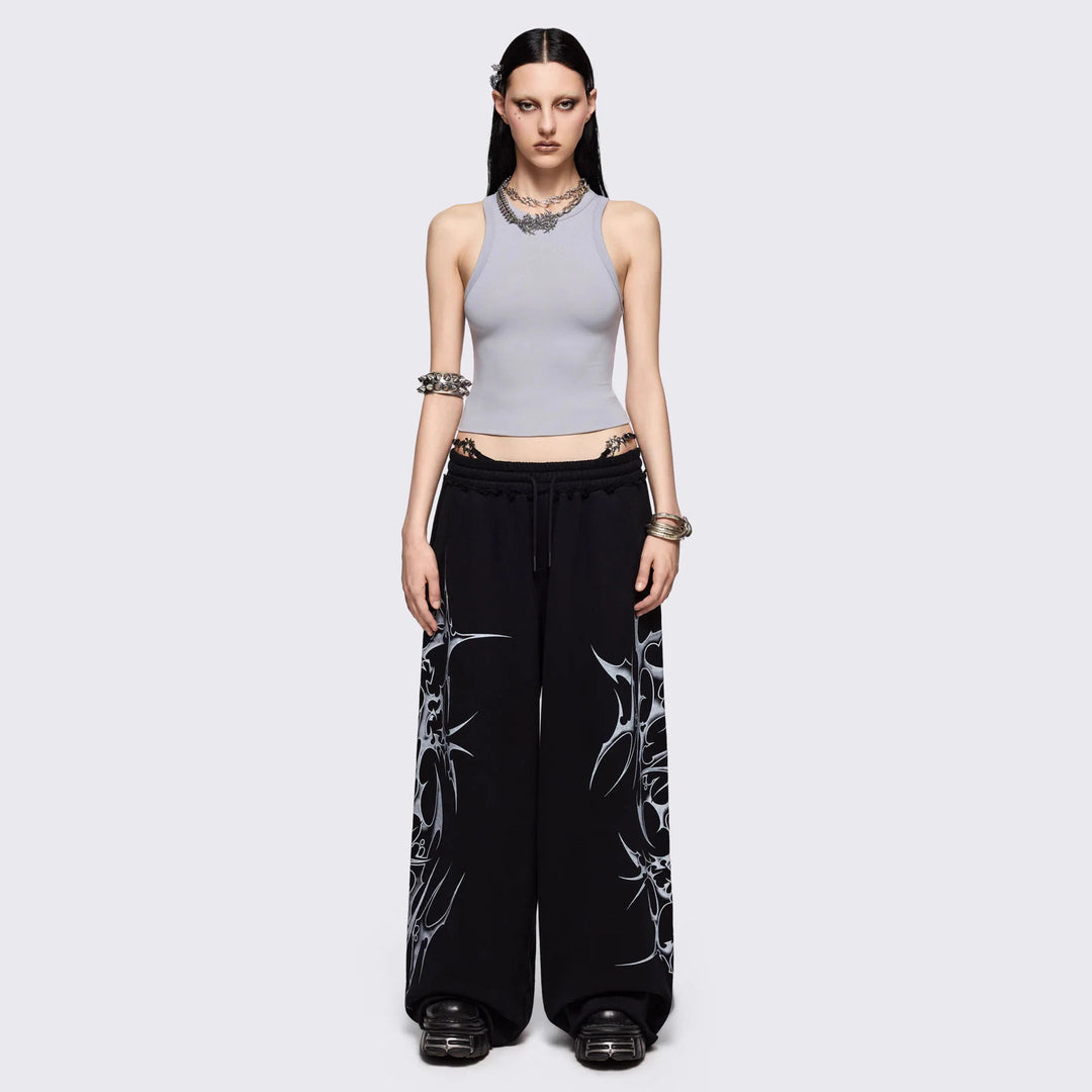 Damen Urbaner Baggy-Hosen mit Grafiken R&B