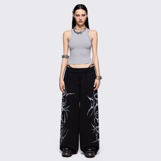 Damen Urbaner Baggy-Hosen mit Grafiken R&B