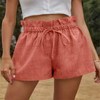 Damen lässige Shorts mit elastischem Bund R&B