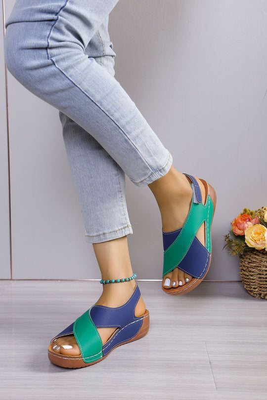 Damen modische Sandalen mit verstellbarem Riemen und anatomischem Fußbett R&B