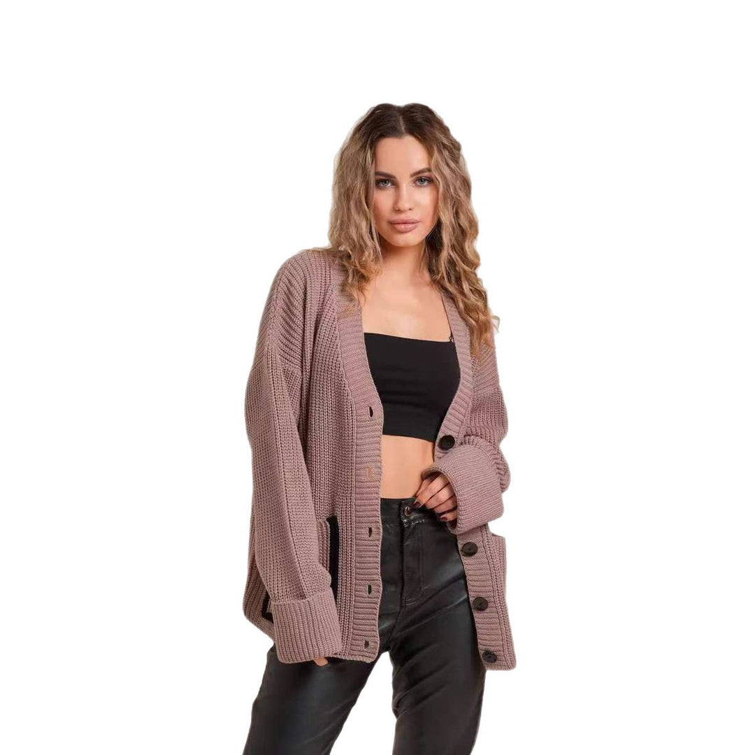 Damen Strickjacke mit modischem Schnitt und praktischen Knöpfen R&B