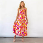 Damen Maxikleid mit floralem Design R&B