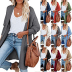 Damen Grobstrickmantel im lässigen Oversized-Stil