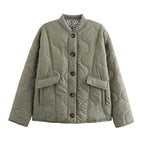 Damen gesteppte Winterjacke mit praktischen Taschen R&B