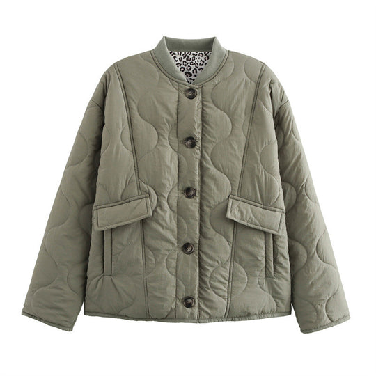Damen gesteppte Winterjacke mit praktischen Taschen R&B