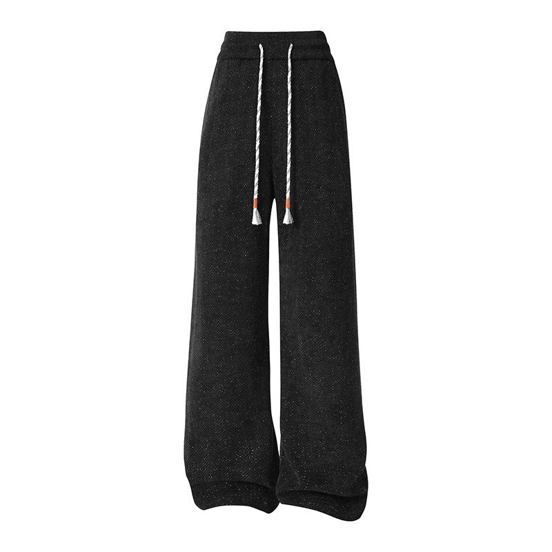 Damen weite Haremshose mit elastischem Bund und trendy Zickzackmuster R&B