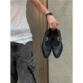 Damen elegante Halbschuhe mit Schnallen und Ziernähten R&B