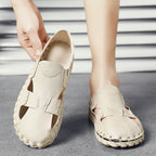 Damen luftige Leder Sandalen R&B