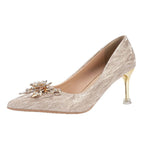 Damen Elegante High Heels mit funkelndem Schmuckdetail R&B