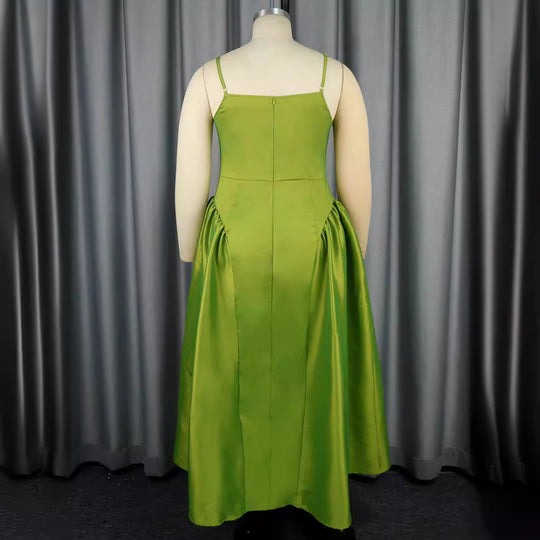 Damen Elegantes A-Linien Maxikleid mit großzügigem Rock R&B