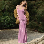 Damen Elegantes Maxikleid mit raffinierten Rüschendetails und schmalem Rücken R&B