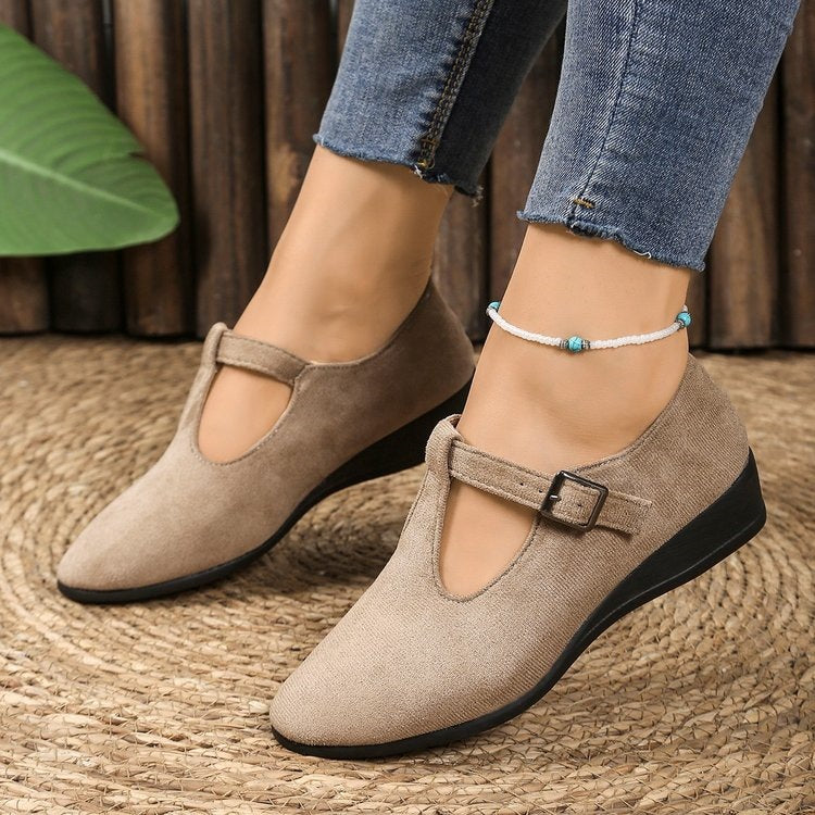 Damen Komfortable Ballerinas mit verstellbarem Riemen R&B
