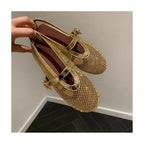 Damen Glitzernde Ballerinas mit dekorativem Riemen R&B