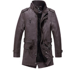 Herren Klassische Biker Lederjacke
