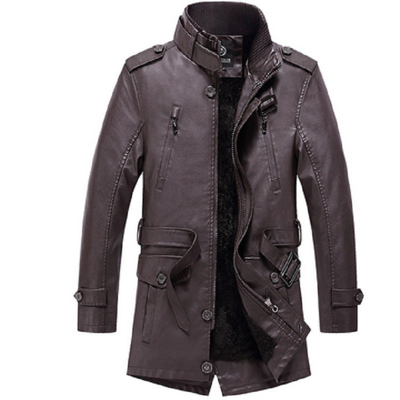 Herren Klassische Biker Lederjacke