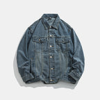 Herren klassische Denim Jacke mit schmalem Schnitt R&B