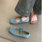 Damen Ballerinas mit komfortablem Riemen und weichem Obermaterial R&B
