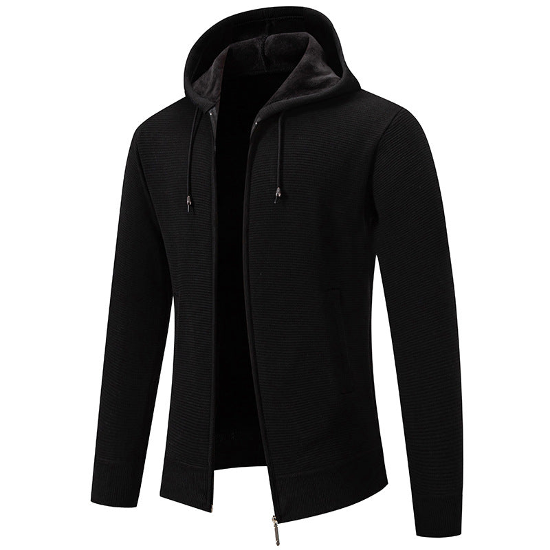 Herren moderne Kapuzenjacke mit strukturiertem Design und praktischen Taschen R&B